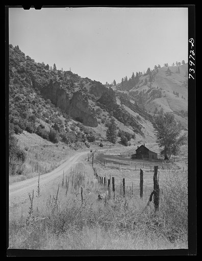 Lemhi County, Idaho. Road through the Salmon River Valley