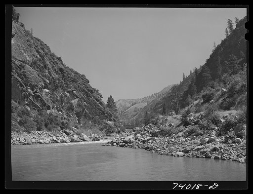 Untitled photo, possibly related to: Shoup, Idaho (vicinity). Salmon River
