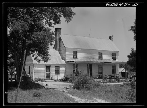 Long shot of the John Fredrick farmhouse. Saint Mary's County, Maryland