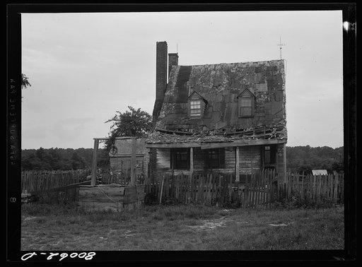 Plantation house built before the Civil War now owned and lived in by slave descendant. Saint Mary's County, Maryland