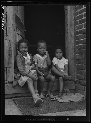 Fourth generation from slavery. Grandfather Biscoe's great grandchildren. Near Ridge, Maryland. Saint Mary's County