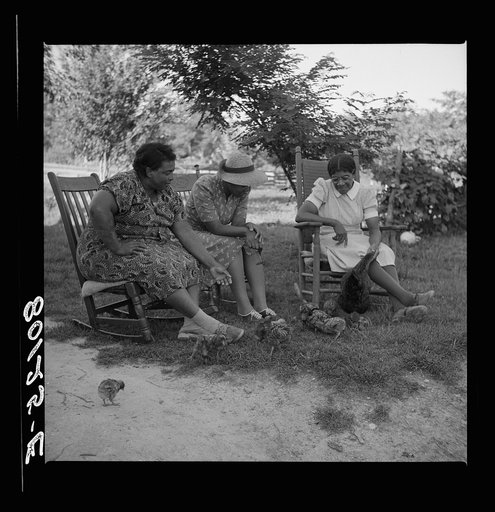 Two Negro supervisors and borrower talk over the home problem. Saint Mary's County, Maryland