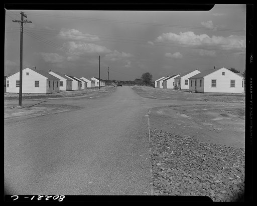 FSA (Farm Security Administration) planning provided Hercules Powder Company workers with substantial homes and "space for living". FSA defense housing project. Radford, Virginia