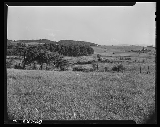 Farmlands surrounding the FSA (Farm Security Administration) defense housing project. Radford, Virginia