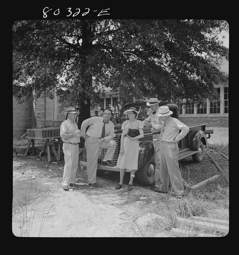 FSA (Farm Security Administration) officials congratulate themselves on the 100% success of the FSA (Farm Security Administration) Coffee County "Food for Defense" program. Alabama