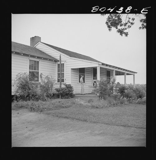 Front porch of Clark home built by FSA (Farm Security Administration). Coffee County, Alabama