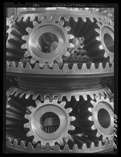 Reduction gears. Pratt and Whitney Aircraft Corporation. East Hartford, Connecticut