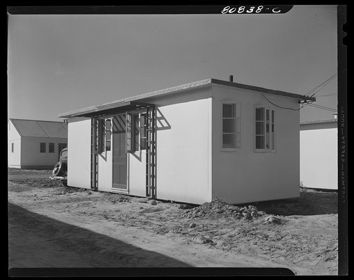Untitled photo, possibly related to: Neighbors making a call on new tenant just moved into FSA (Farm Security Administration) defense housing project. Hartford, Connecticut