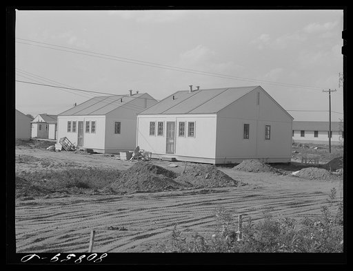 Prefabricated houses in the FSA (Farm Security Administration) defense housing. Hartford, Connecticut