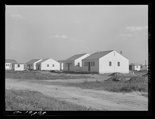 Untitled photo, possibly related to: Prefabricated houses in the FSA (Farm Security Administration) defense housing. Hartford, Connecticut