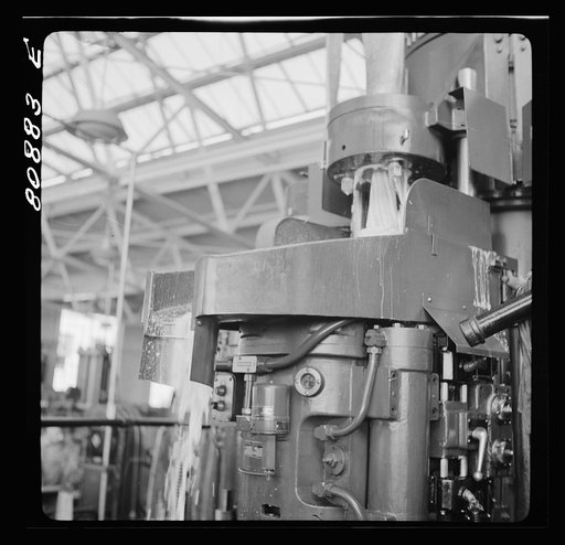 Untitled photo, possibly related to: Blade reamer. Hamilton Propeller plant, East Hartford, Connecticut