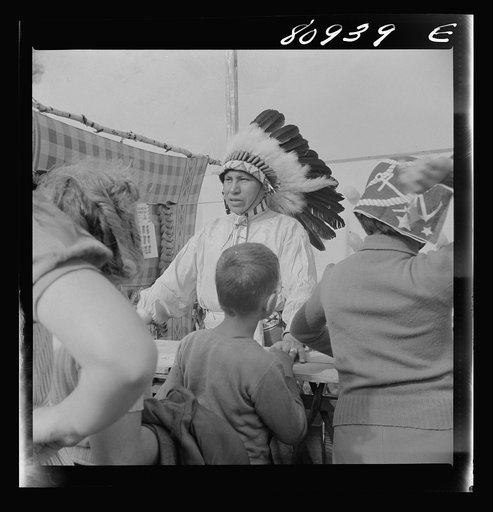 Untitled photo, possibly related to: Windsor Locks, Connecticut. Indian participating in Indian fair sponsored by the local Indian association