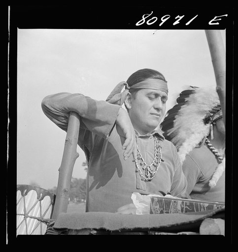 Windsor Locks, Connecticut. Navajo Indian who came from New Mexico to sell jewelry at the Indian fair sponsored by the local Indian association