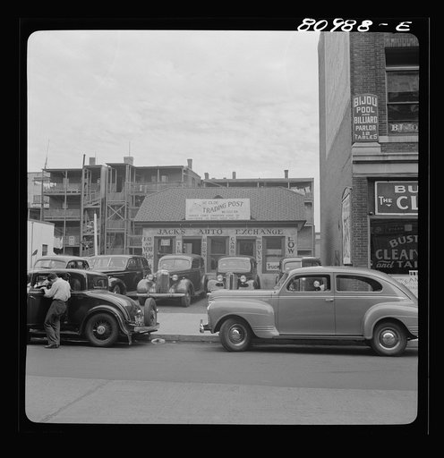 Untitled photo, possibly related to: Theatre in workers' section at Holyoke, Massachusetts