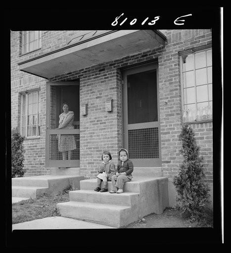 Untitled photo, possibly related to: There is plenty of fresh air and sunlight for the workers' children in the FHA (Federal Housing Administration) low income housing project. Holyoke, Massachusetts