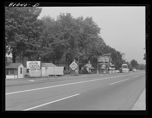 Untitled photo, possibly related to: One of the many tourists camps along the Mohawk Trail through the Berkshires. Massachusetts
