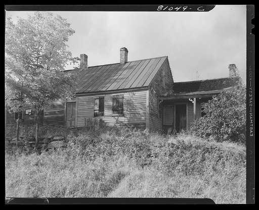 Deserted farm house in the Savoy Mountains at the Berkshires. Mohawk Trail, Massachusetts