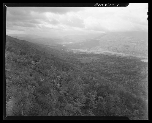 North Adams Valley viewed by the Savoy Mountains. Massachusetts