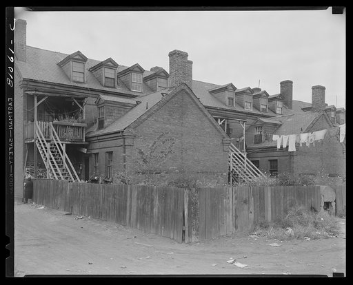 This block of workers' homes ninety years old. Holyoke, Massachusetts