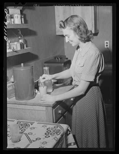 Untitled photo, possibly related to: Housework has been efficiently planned into the designs for FSA (Farm Security Administration) defense housing project. Hartford, Connecticut