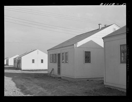 Untitled photo, possibly related to: Prefabricated houses in the FSA (Farm Security Administration) defense housing. Hartford, Connecticut