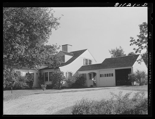 Home of advertising executive in Westport, Connecticut who commutes every day to New York by train. At Westport, Connecticut
