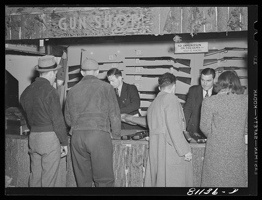 "Gun counter" was the busiest place in Sears Roebuck Store in Syracuse, New York