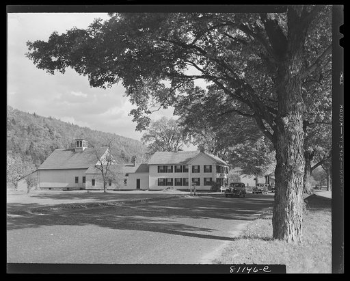 Untitled photo, possibly related to: Old New England farm now serving as tourist rest. Mowhawk Trail, Massachusetts