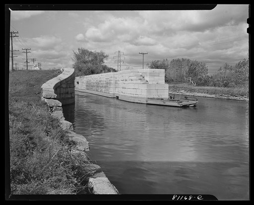 Lock on the old Erie Canal not in use. New York