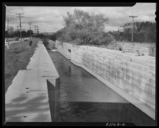 Lock on the old Erie Canal not in use. New York