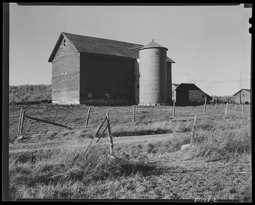 The silo on the Daxtater barn has just been finished and cost three hundred fifty dollars. Little Falls, New York