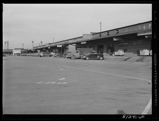 Farmers trucking center and warehouses. Syracuse, New York