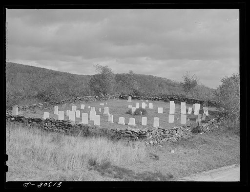 Many farmers have moved away from the Berkshire Highlands, but their graveyards remain, dating back to the eighteenth century. Massachusetts