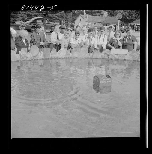 Wishing well: throw your penny in the box and you get your wish. At Mohawk Trail, Massachusetts