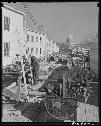 Untitled photo, possibly related to: Washington, D.C. Construction work to provide emergency defense office space
