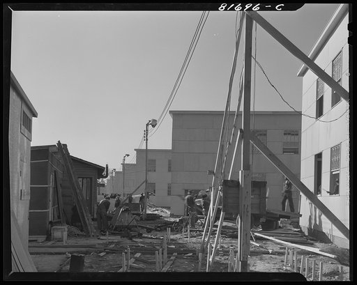 Constructing emergency office space. Washington, D.C.