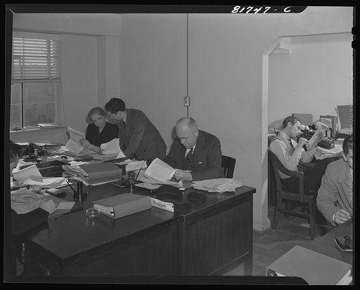 Washington apartment house turned into office space for the Foreign Function Bureau. Washington, D.C.