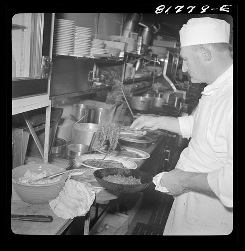 Untitled photo, possibly related to: Italian "North Beach" restaurant during blackout. San Francisco, California