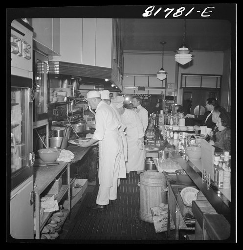 Italian "North Beach" restaurant during blackout. San Francisco, California