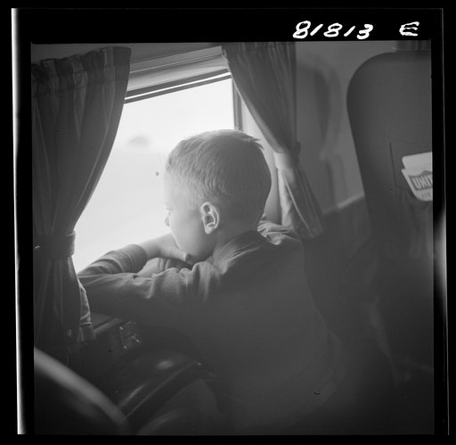 Untitled photo, possibly related to: Passengers aboard an American airliner enroute from Washington to Los Angeles