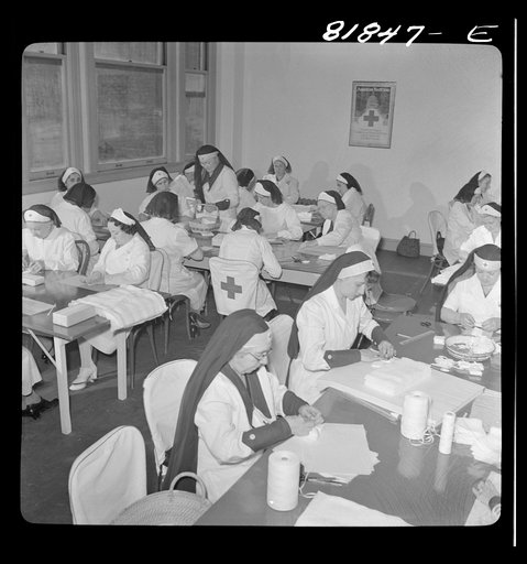 Untitled photo, possibly related to: Red Cross headquarters. San Francisco, California