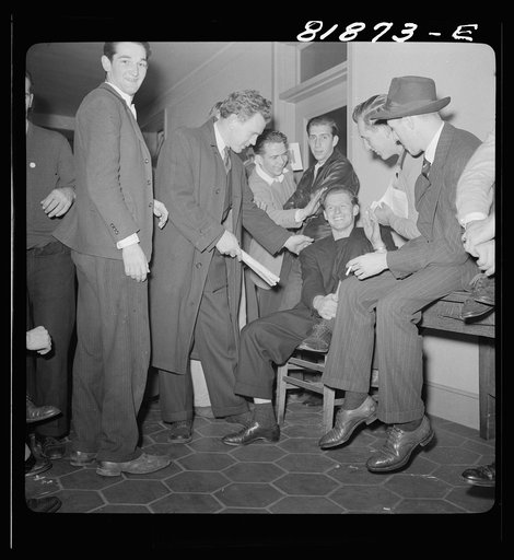 Waiting to enlist. Recruiting headquarters. San Francisco, California