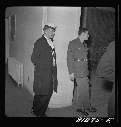 Untitled photo, possibly related to: USO (United Service Organizations) servicemen's club. Civic Center, San Francisco, California