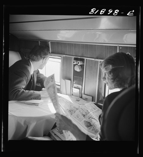 Passengers aboard an American airliner
