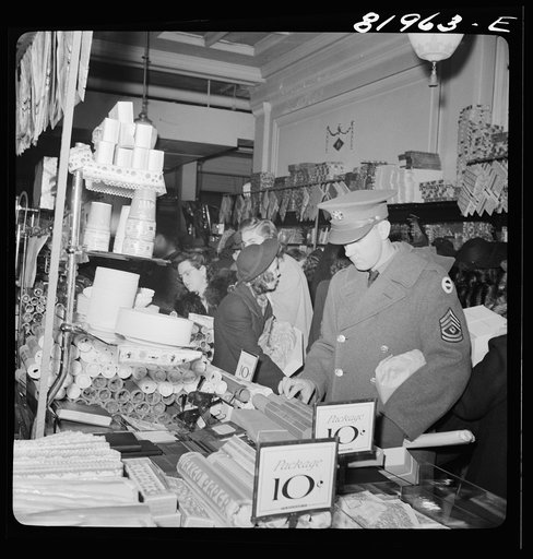 Washington, D.C. Christmas shopping in Woolworth's five and ten cent store