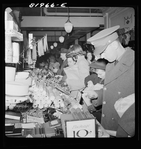Washington, D.C. Christmas shopping in Woolworth's five and ten cent store