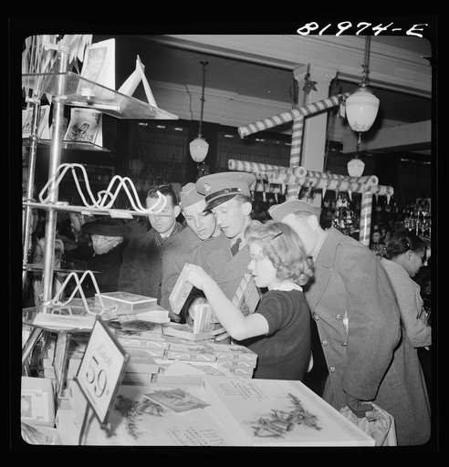 Washington, D.C. Christmas shopping in Woolworth's five and ten cent store