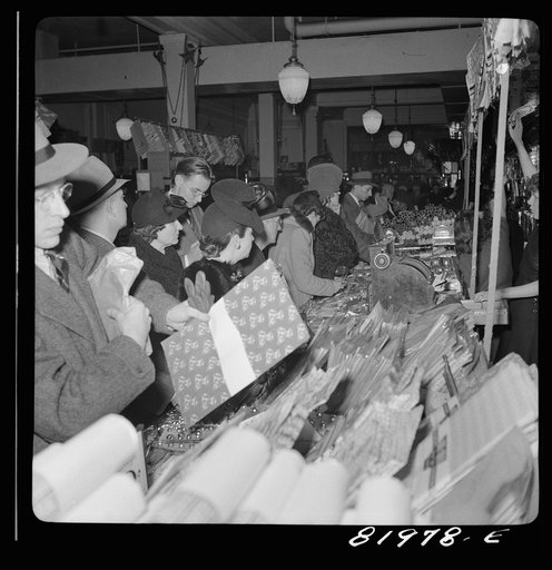Washington, D.C. Christmas shopping in Woolworth's five and ten cent store