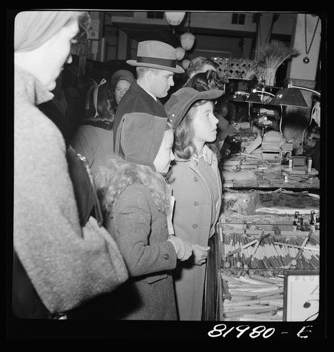 Washington, D.C. Christmas shopping in Woolworth's five and ten cent store