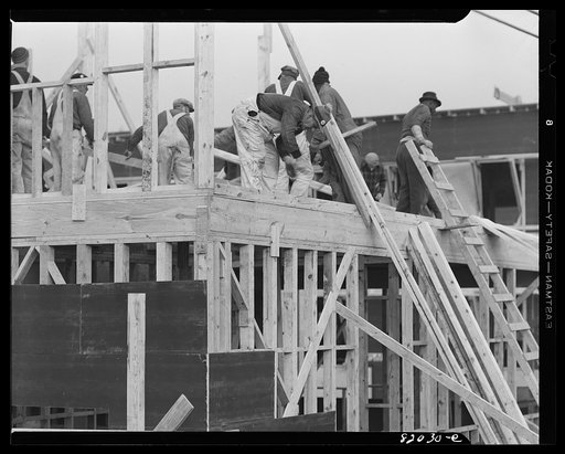 Untitled photo, possibly related to: Emergency defense office construction work. Washington, D.C.
